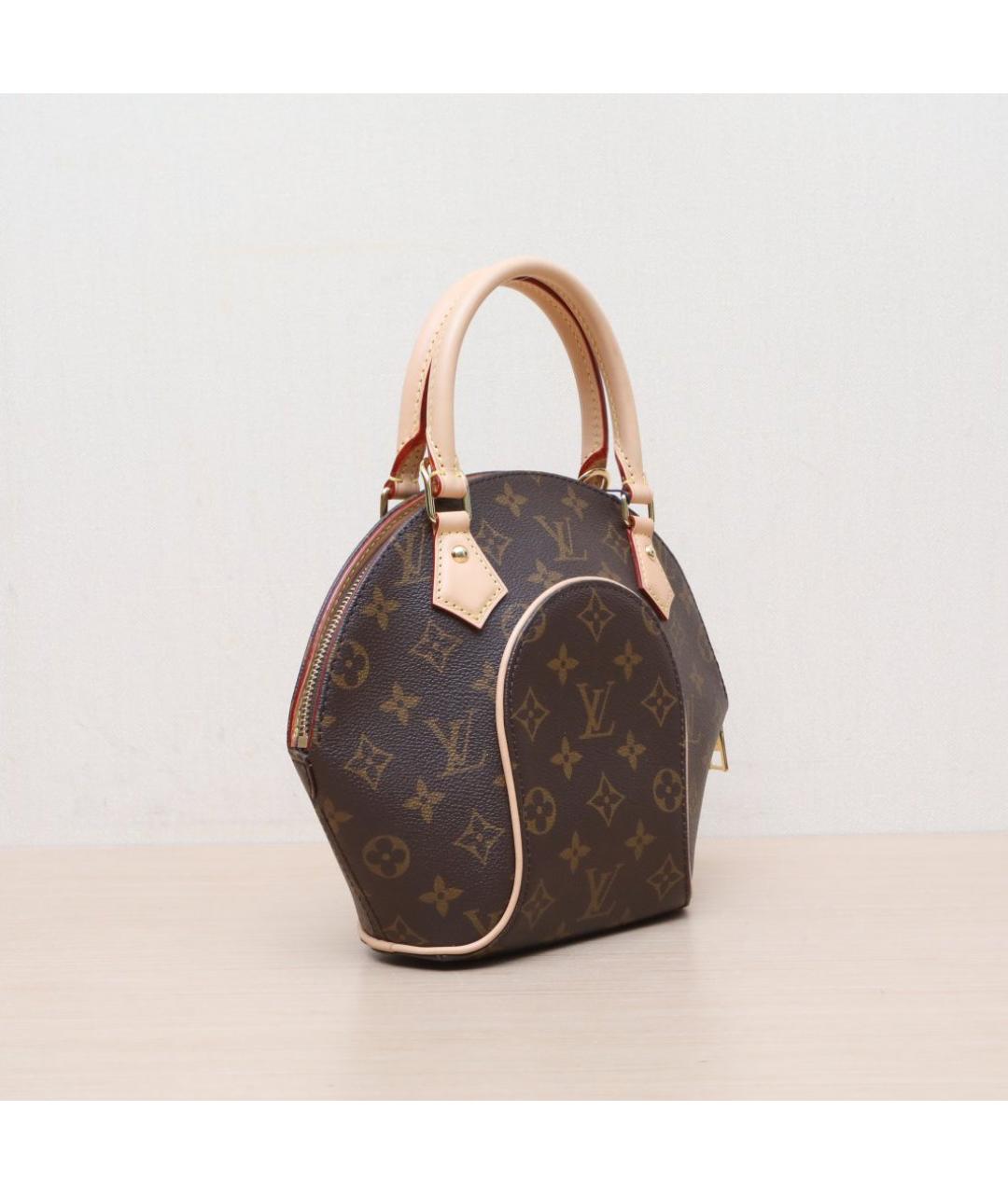 LOUIS VUITTON Коричневая кожаная сумка через плечо, фото 6