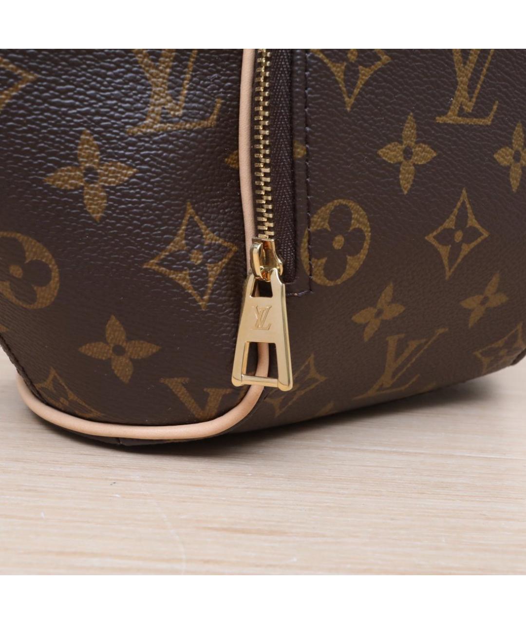 LOUIS VUITTON Коричневая кожаная сумка через плечо, фото 8
