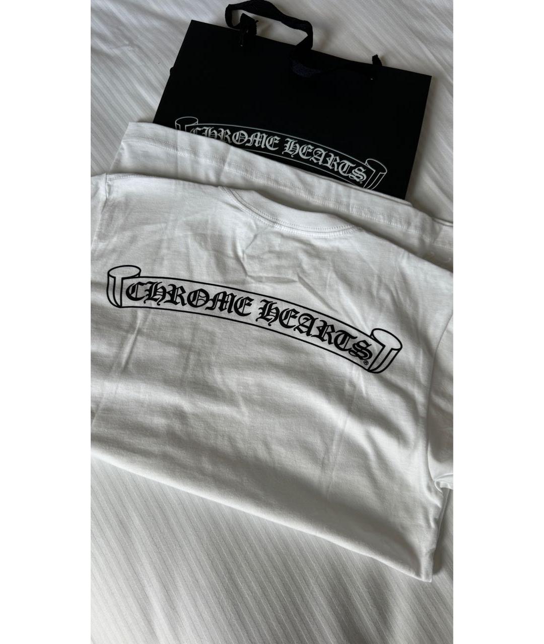 CHROME HEARTS Белая хлопковая футболка, фото 5