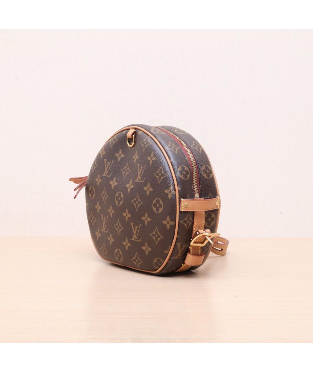 LOUIS VUITTON Коричневая кожаная сумка через плечо, фото 4