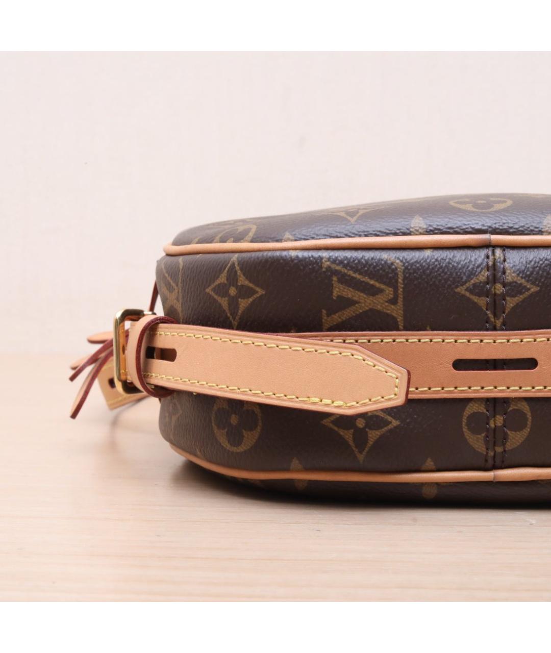 LOUIS VUITTON Коричневая кожаная сумка через плечо, фото 9
