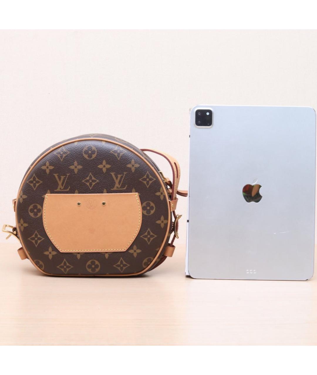 LOUIS VUITTON Коричневая кожаная сумка через плечо, фото 7