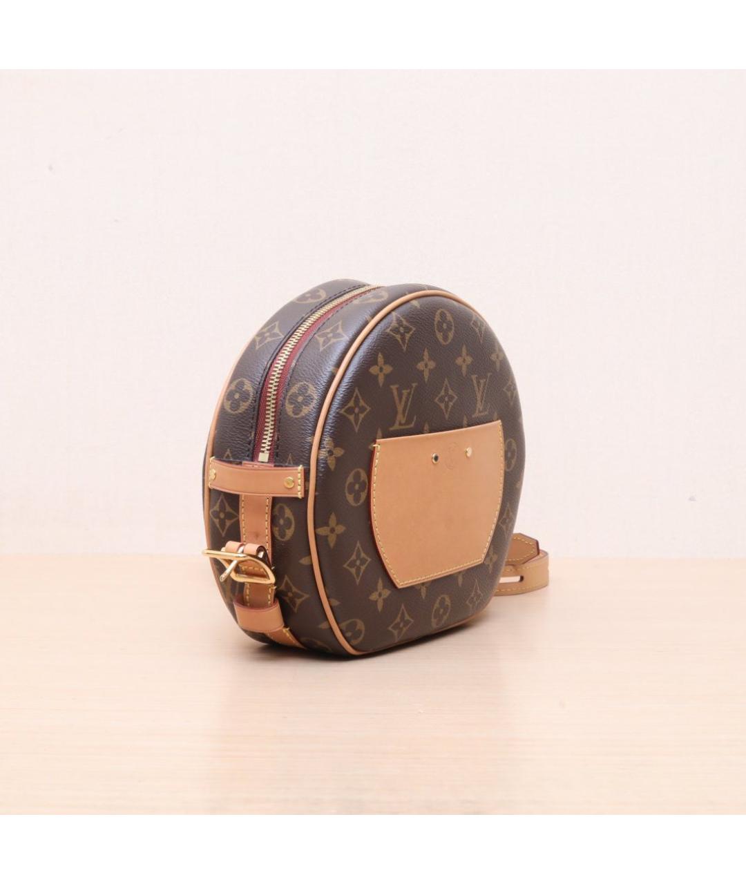 LOUIS VUITTON Коричневая кожаная сумка через плечо, фото 6