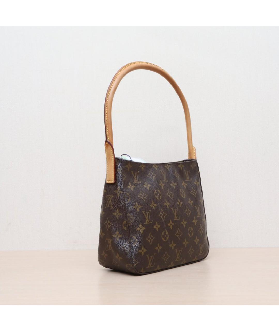 LOUIS VUITTON Коричневая кожаная сумка тоут, фото 6