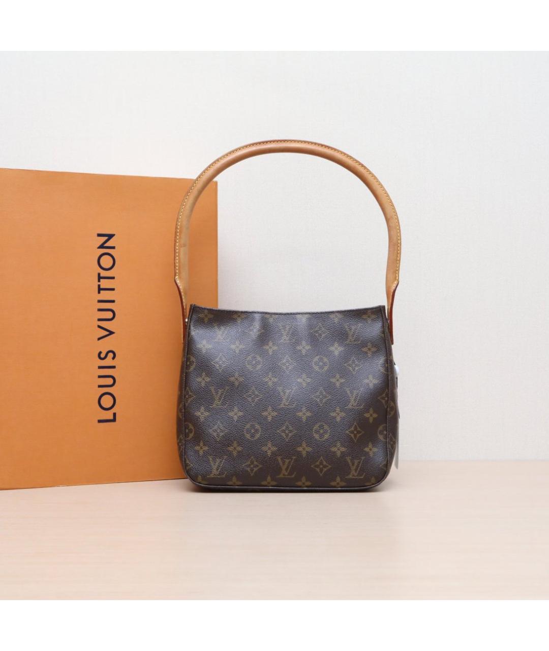 LOUIS VUITTON Коричневая кожаная сумка тоут, фото 2