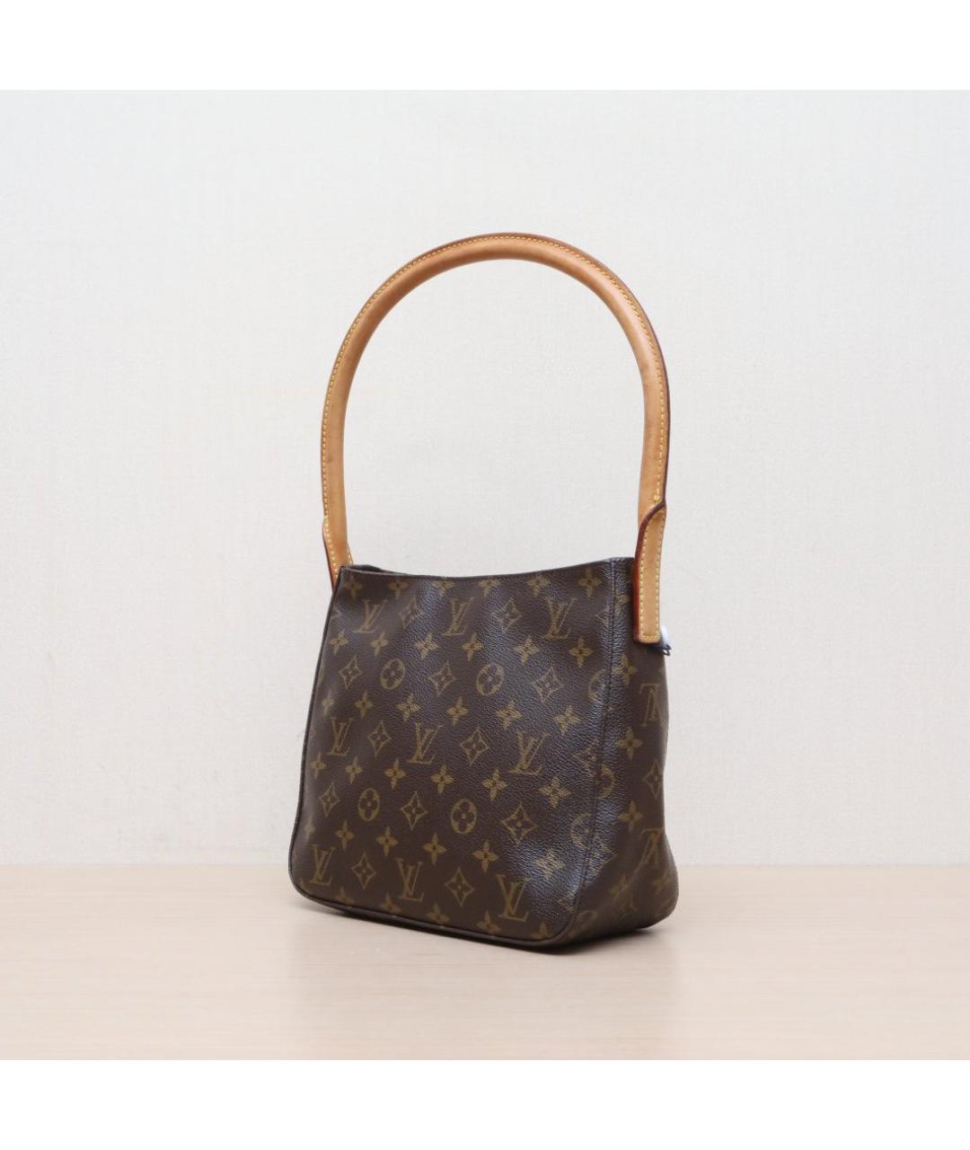 LOUIS VUITTON Коричневая кожаная сумка тоут, фото 4