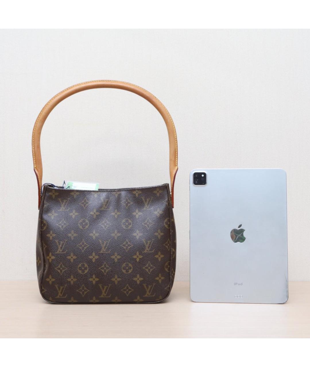 LOUIS VUITTON Коричневая кожаная сумка тоут, фото 7