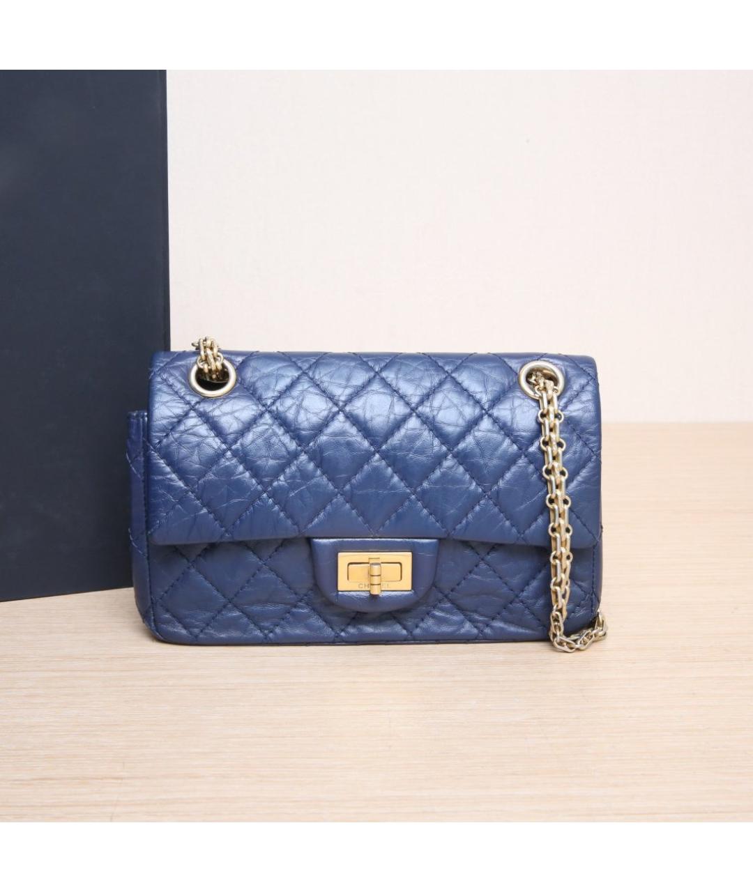CHANEL Синяя сумка через плечо, фото 2