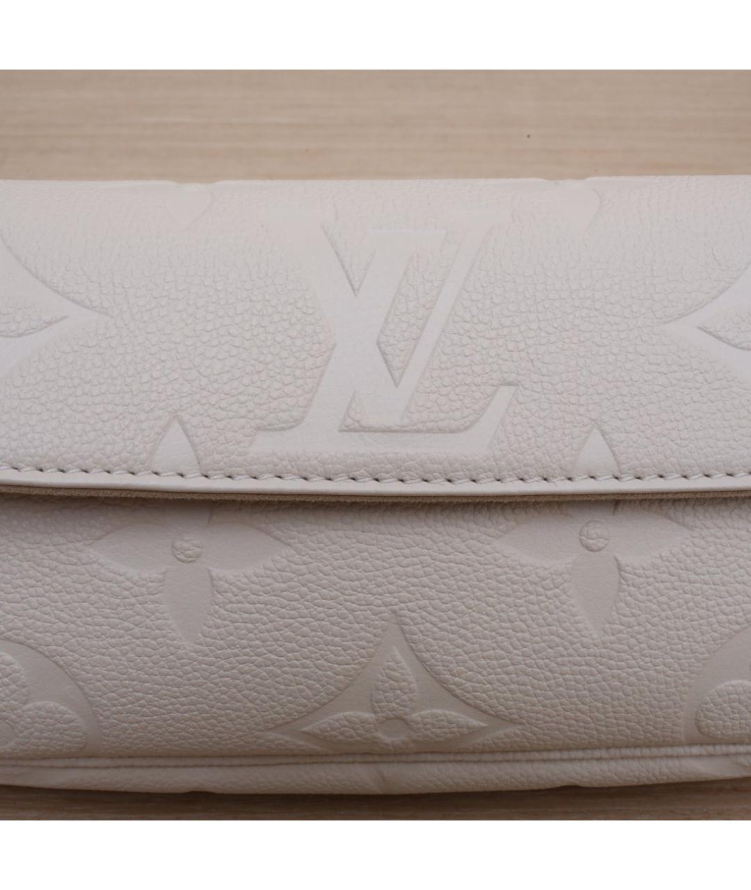 LOUIS VUITTON Белая кожаная сумка через плечо, фото 7