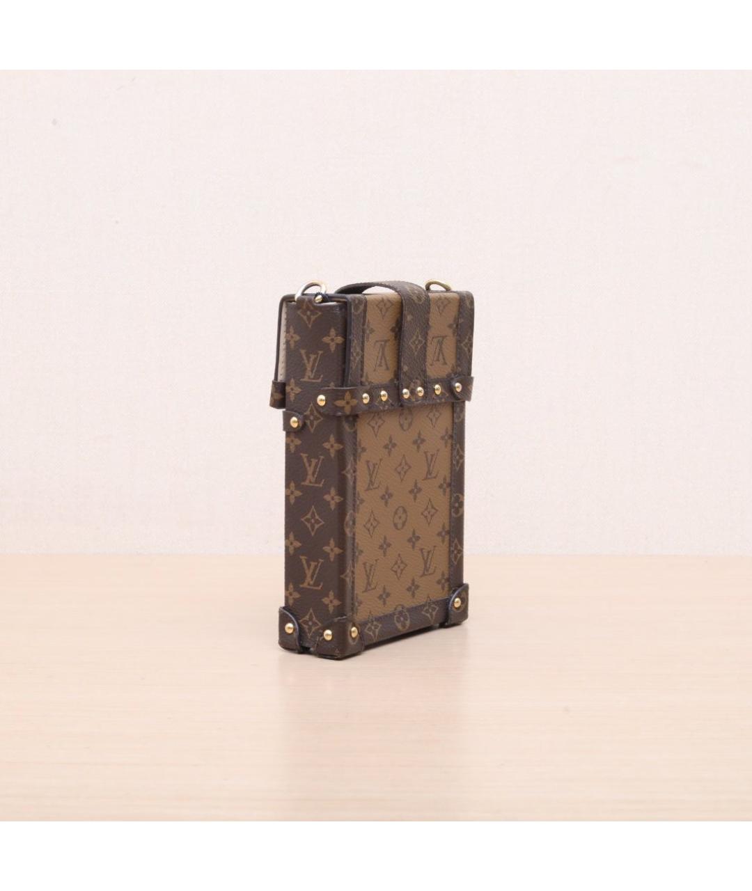 LOUIS VUITTON Коричневая кожаная сумка через плечо, фото 6