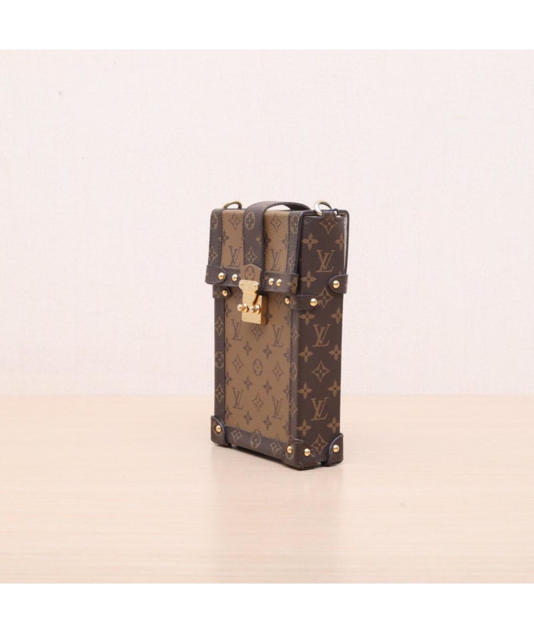 LOUIS VUITTON Коричневая кожаная сумка через плечо, фото 4