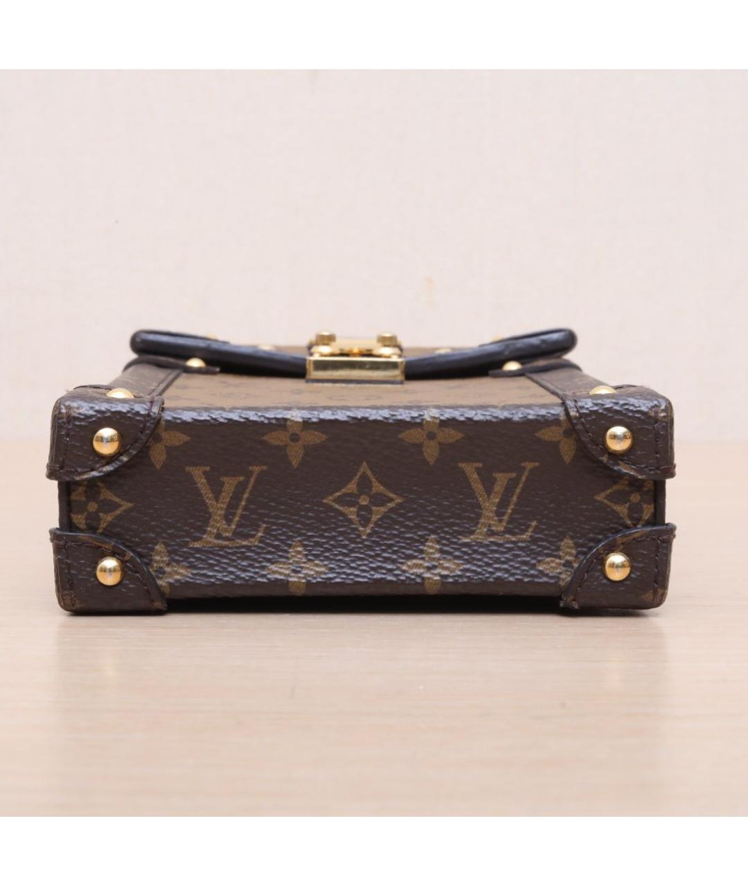 LOUIS VUITTON Коричневая кожаная сумка через плечо, фото 9