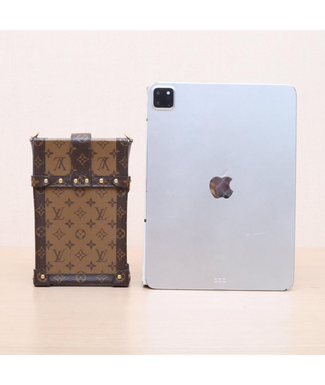 LOUIS VUITTON Коричневая кожаная сумка через плечо, фото 7