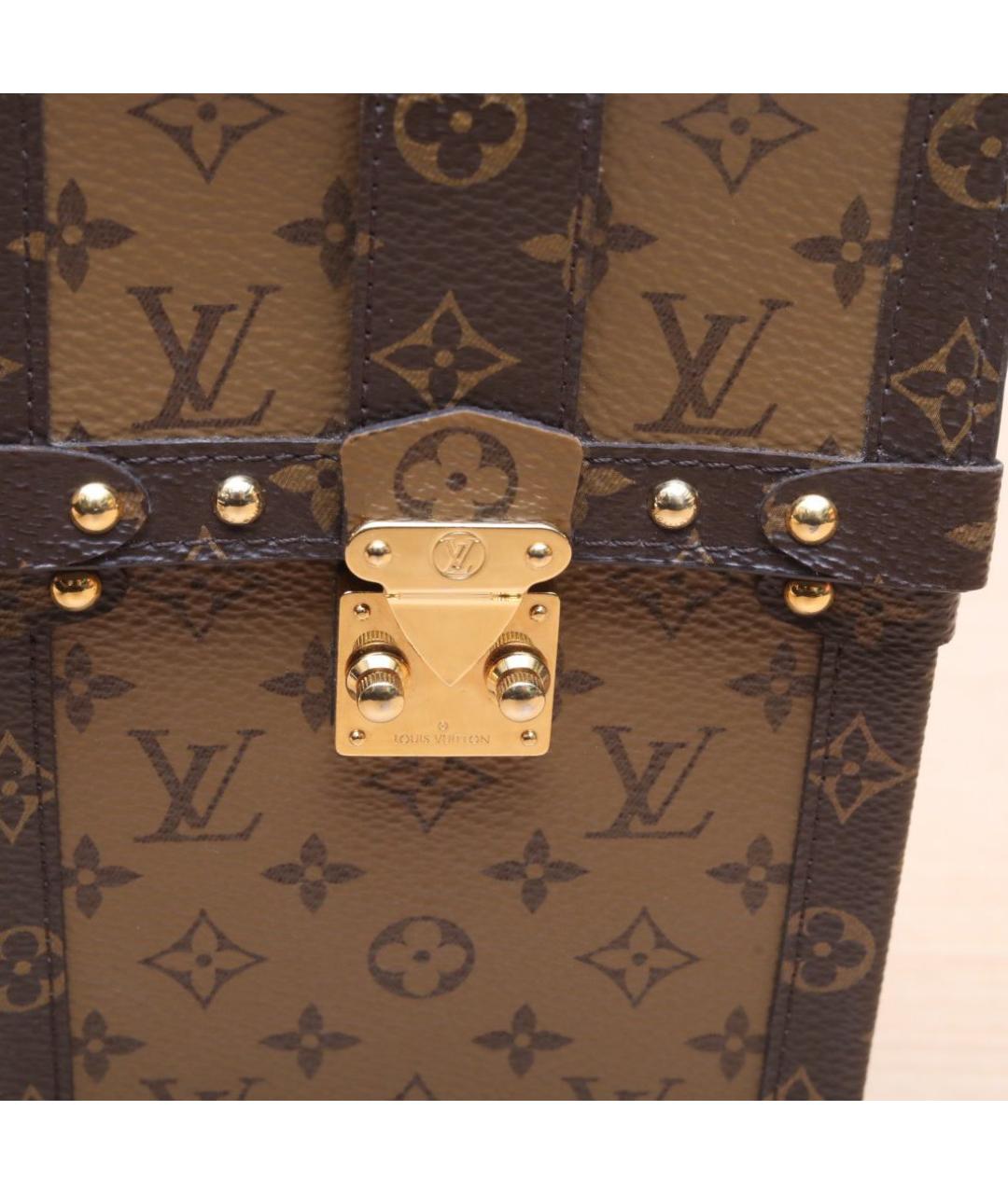 LOUIS VUITTON Коричневая кожаная сумка через плечо, фото 8