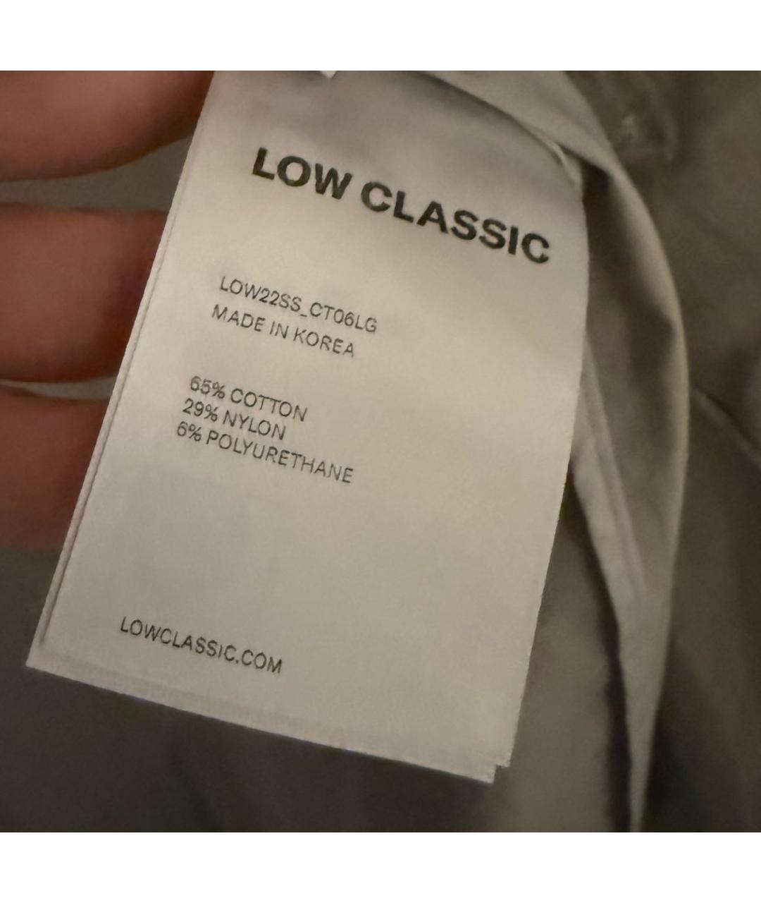 LOW CLASSIC Голубой хлопковый тренч/плащ, фото 4