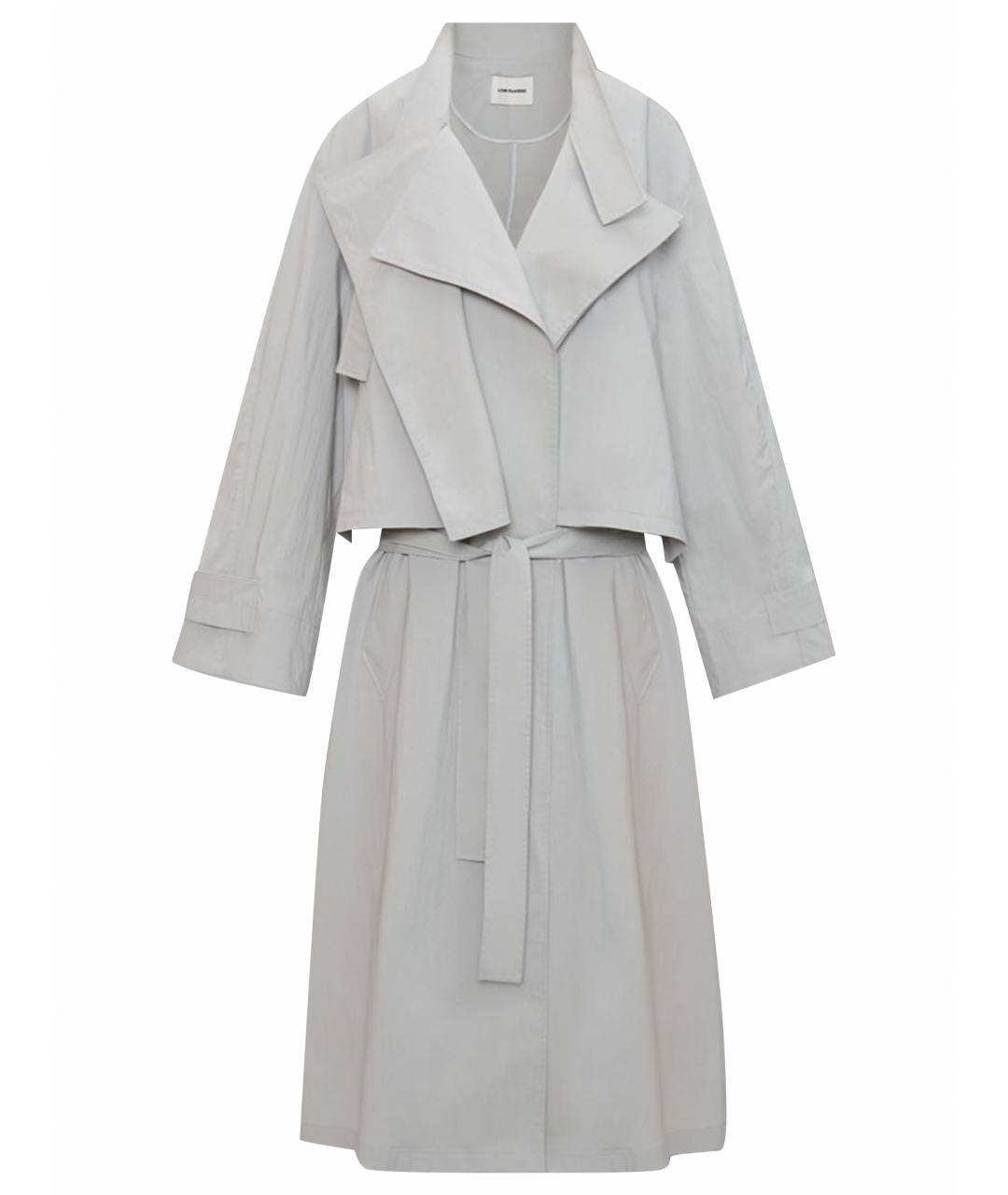 LOW CLASSIC Голубой хлопковый тренч/плащ, фото 1