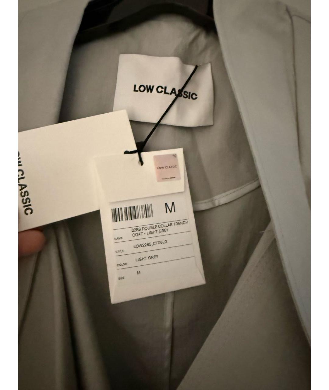 LOW CLASSIC Голубой хлопковый тренч/плащ, фото 3