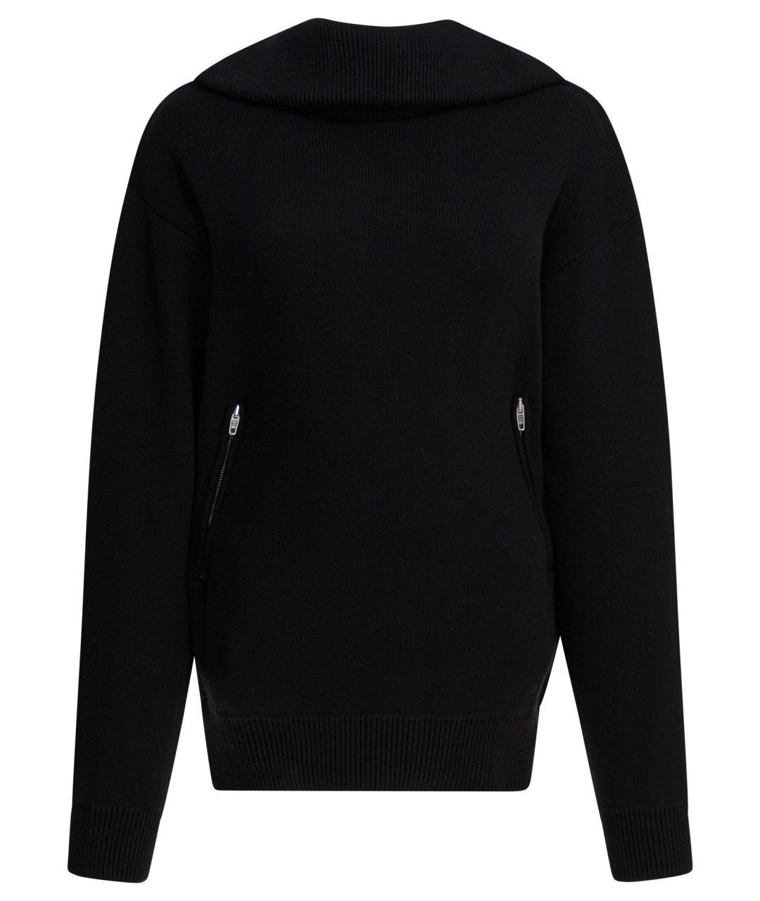 BALENCIAGA Черный хлопковый джемпер / свитер, фото 1