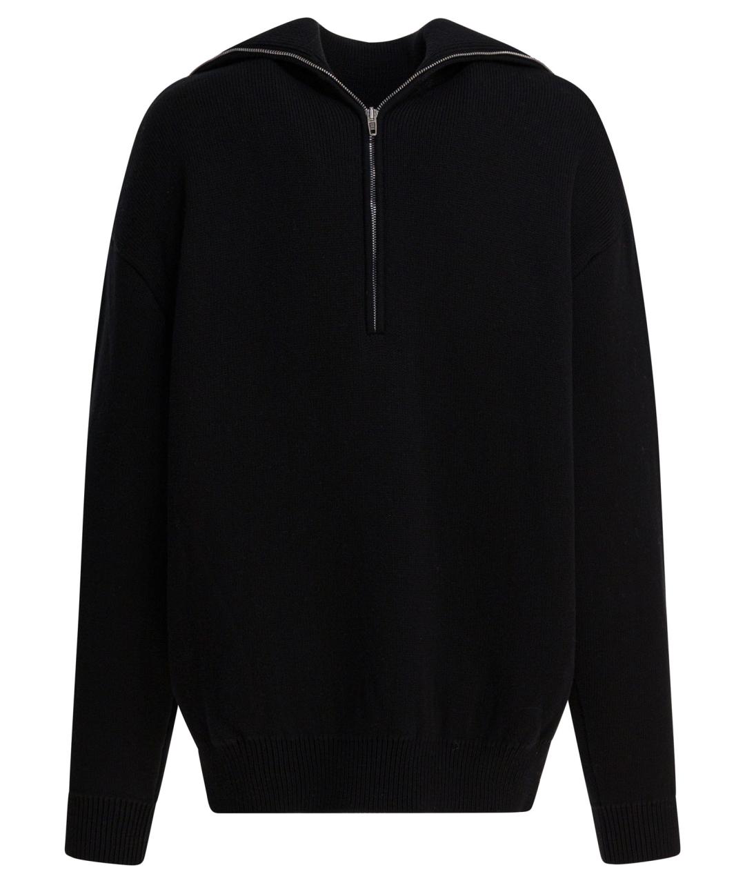 BALENCIAGA Черный хлопковый джемпер / свитер, фото 2