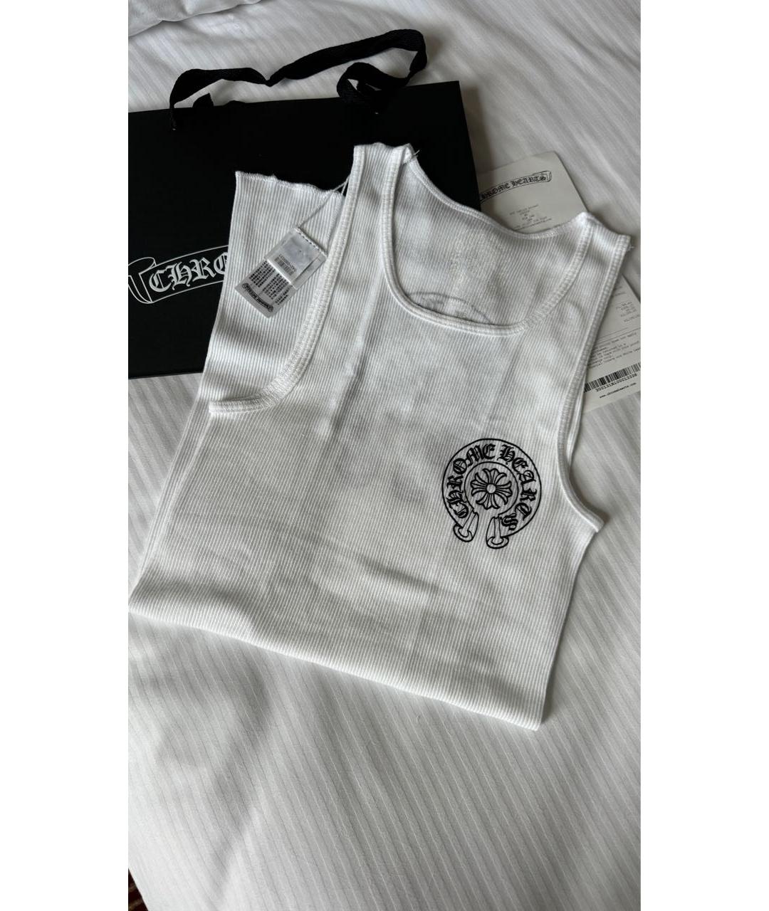 CHROME HEARTS Белая хлопковая футболка, фото 5