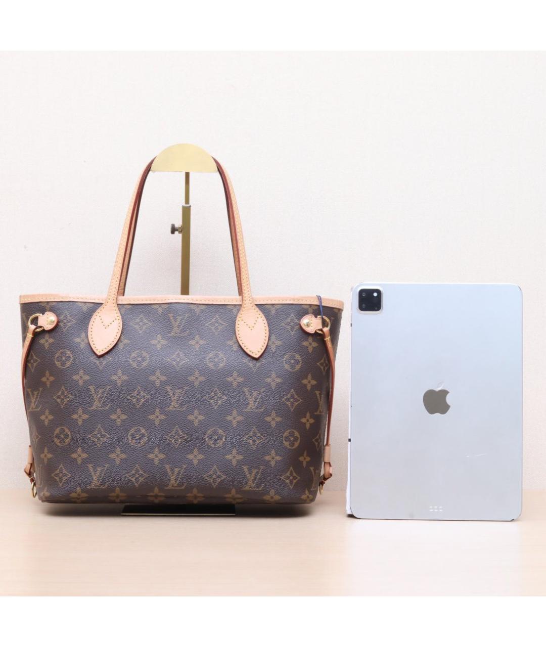 LOUIS VUITTON Коричневая кожаная сумка тоут, фото 6
