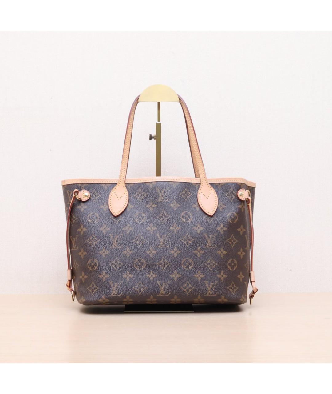 LOUIS VUITTON Коричневая кожаная сумка тоут, фото 3