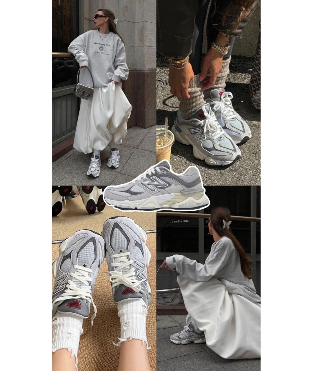 NEW BALANCE Серые замшевые кроссовки, фото 7