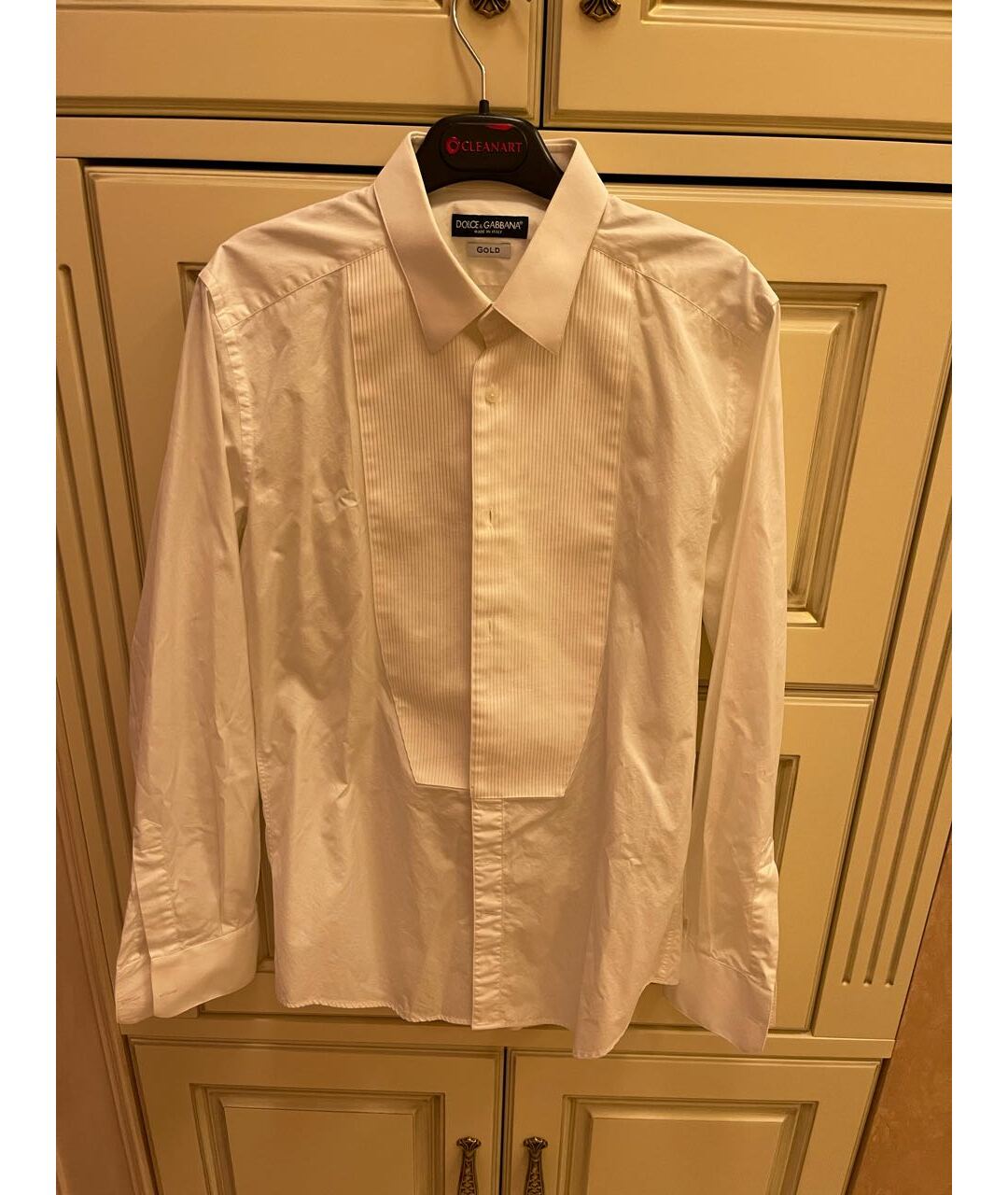 DOLCE&GABBANA Белая хлопковая классическая рубашка, фото 5