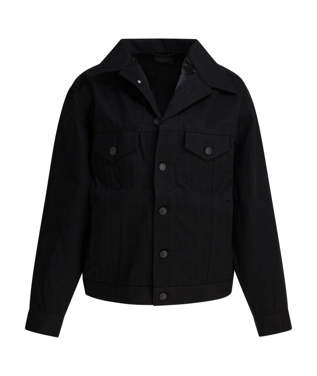 BALENCIAGA Черная хлопковая куртка, фото 1