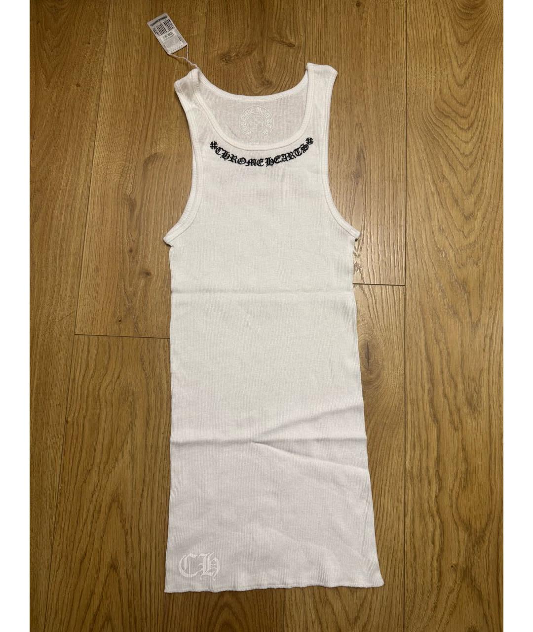 CHROME HEARTS Белая хлопковая майка, фото 4