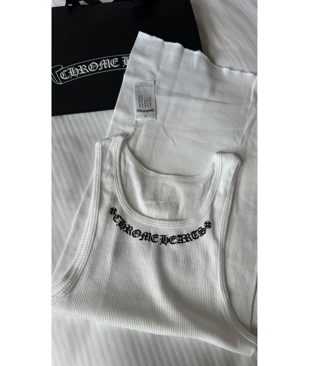 CHROME HEARTS Белая хлопковая майка, фото 5