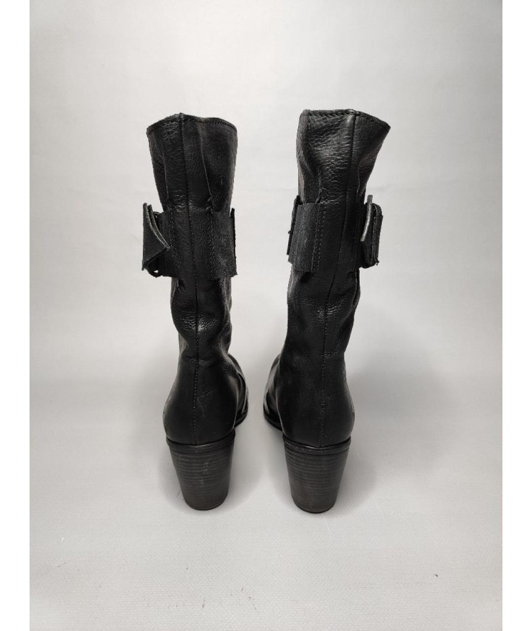 MARSELL Черные кожаные полусапоги, фото 4