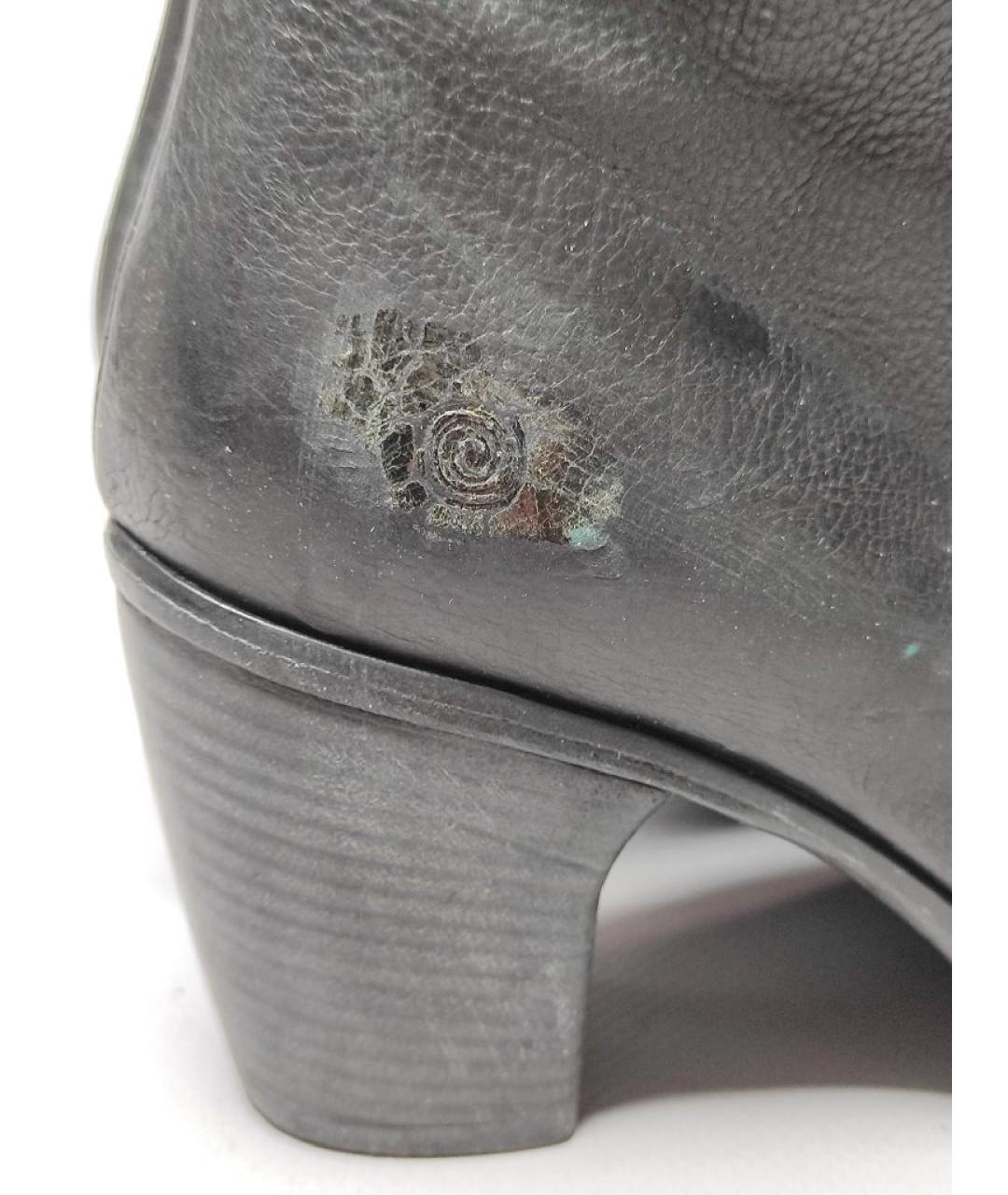 MARSELL Черные кожаные полусапоги, фото 7