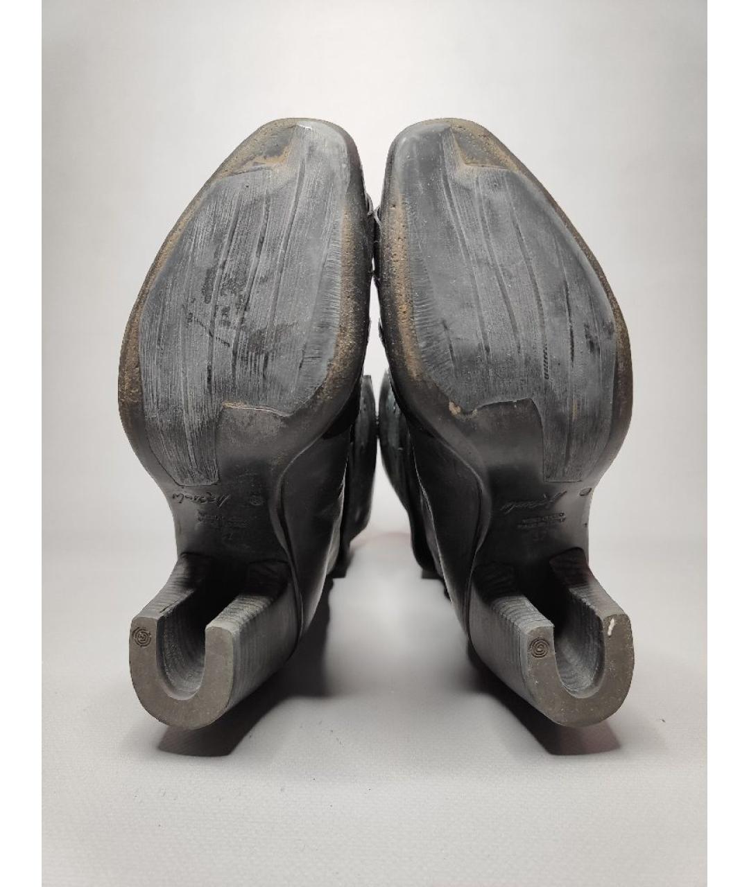 MARSELL Черные кожаные полусапоги, фото 3