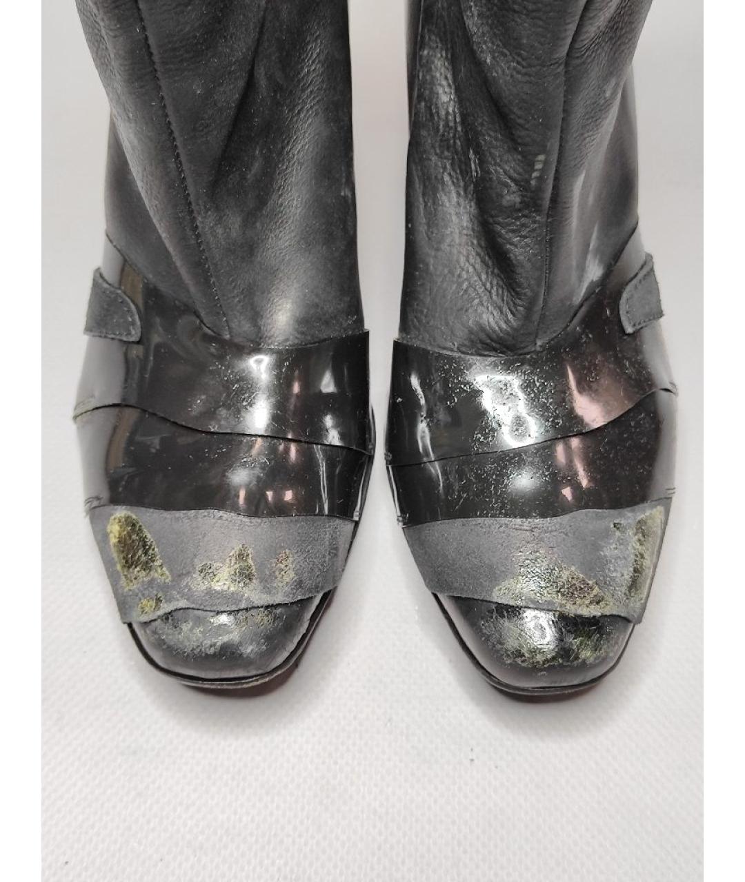 MARSELL Черные кожаные полусапоги, фото 5