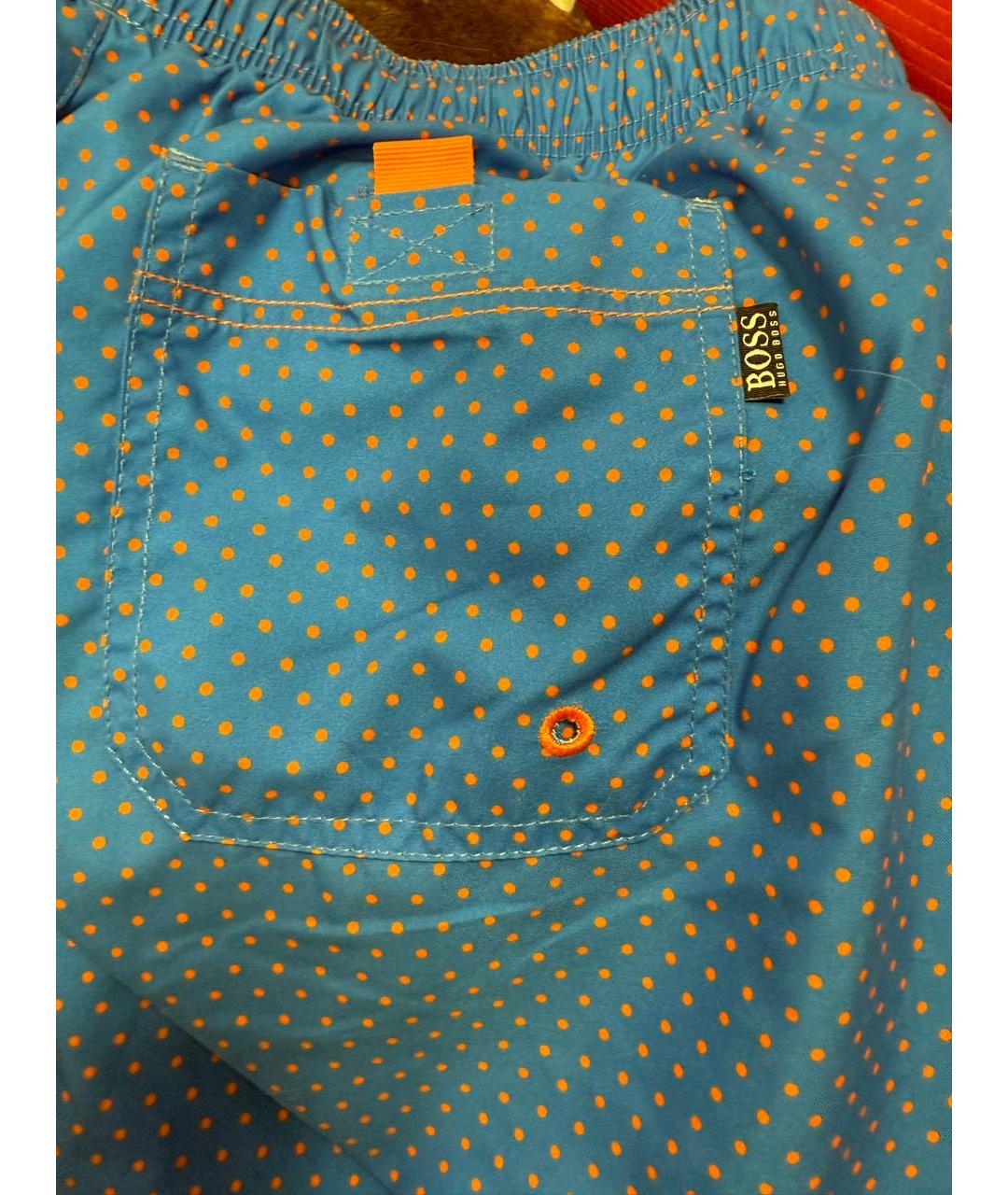 HUGO BOSS Синие полиэстеровые шорты, фото 5