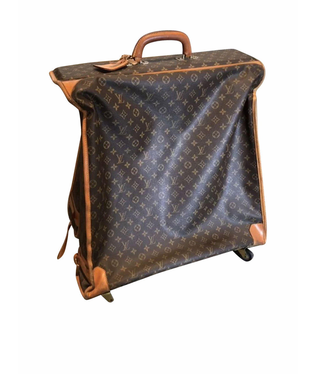 LOUIS VUITTON PRE-OWNED Коричневый кожаный чемодан, фото 1