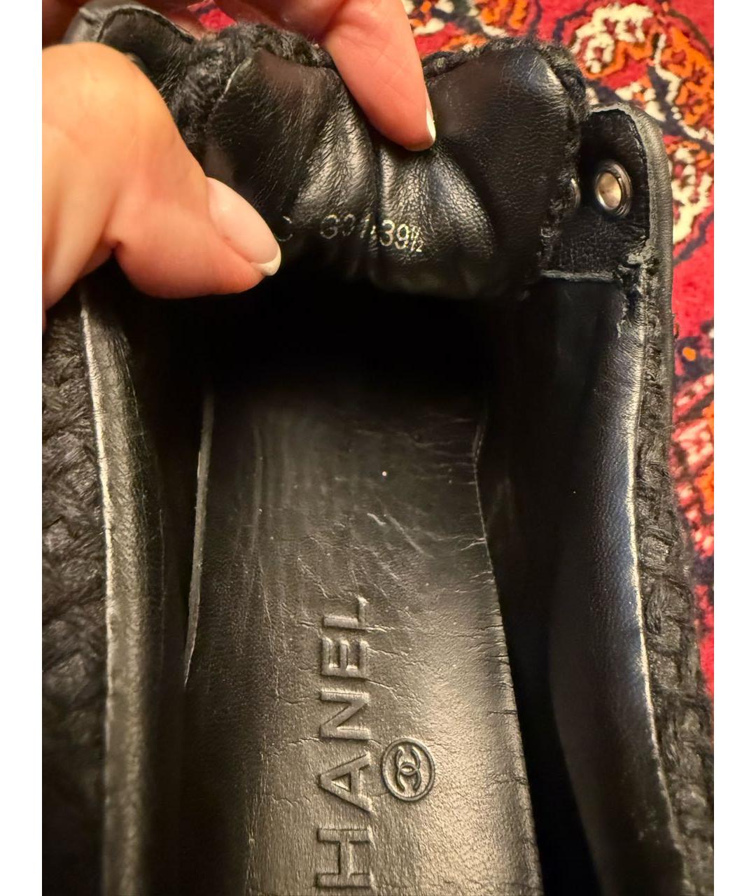 CHANEL Черные текстильные кроссовки, фото 6