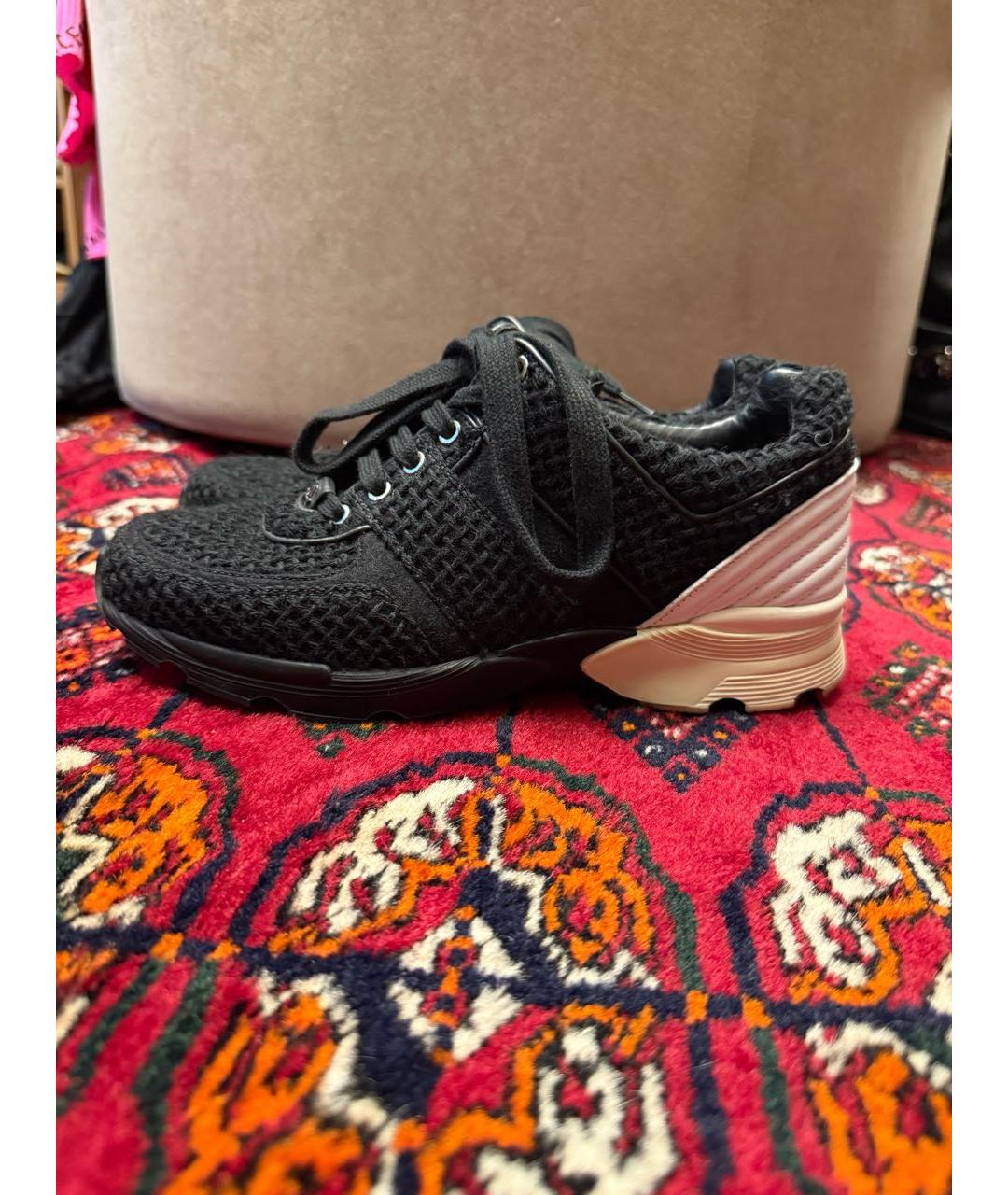 CHANEL Черные текстильные кроссовки, фото 9