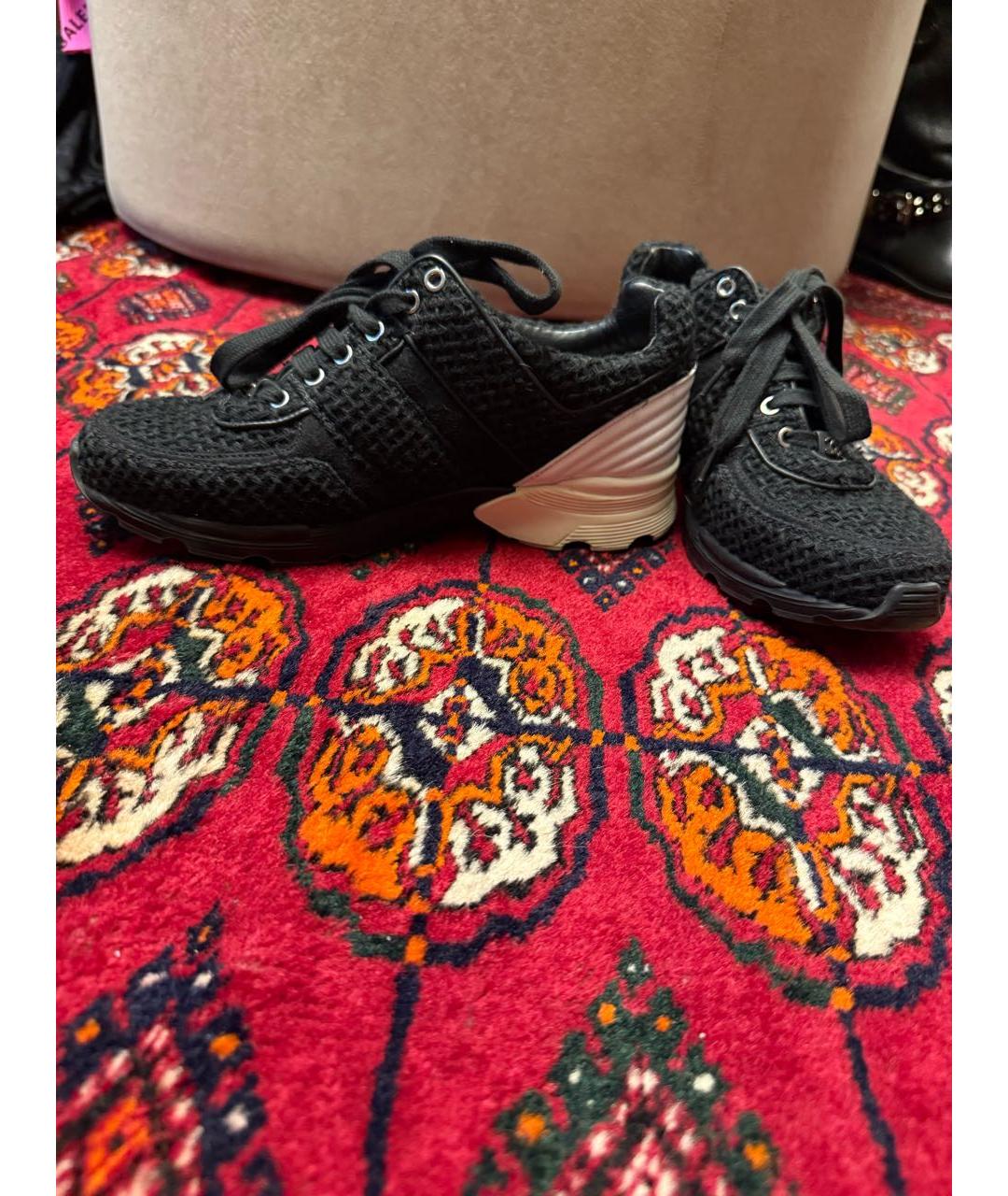 CHANEL Черные текстильные кроссовки, фото 5