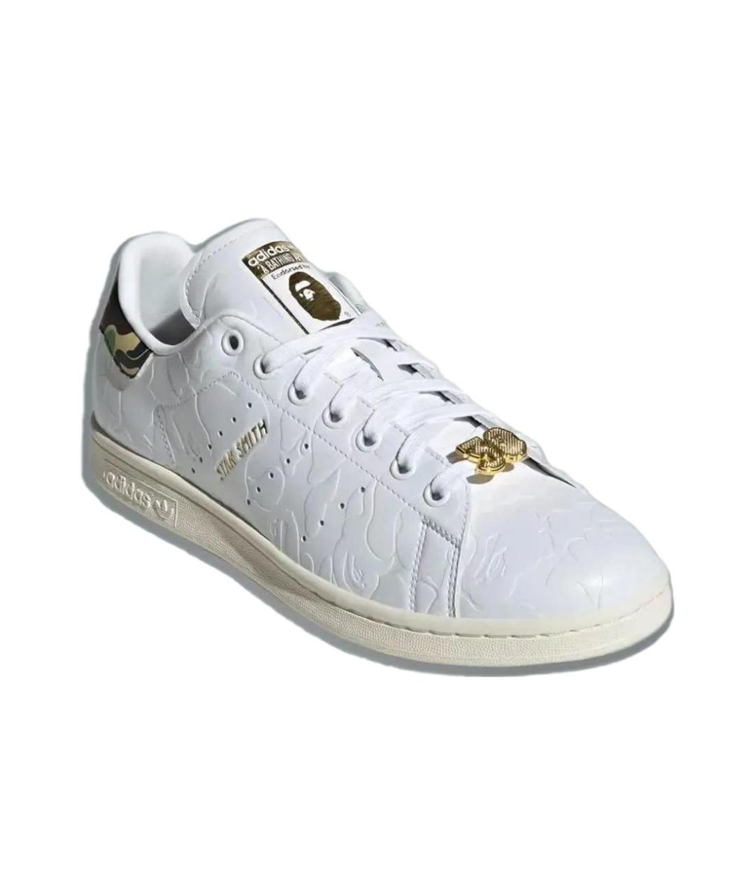 ADIDAS Белые кожаные низкие кроссовки / кеды, фото 3