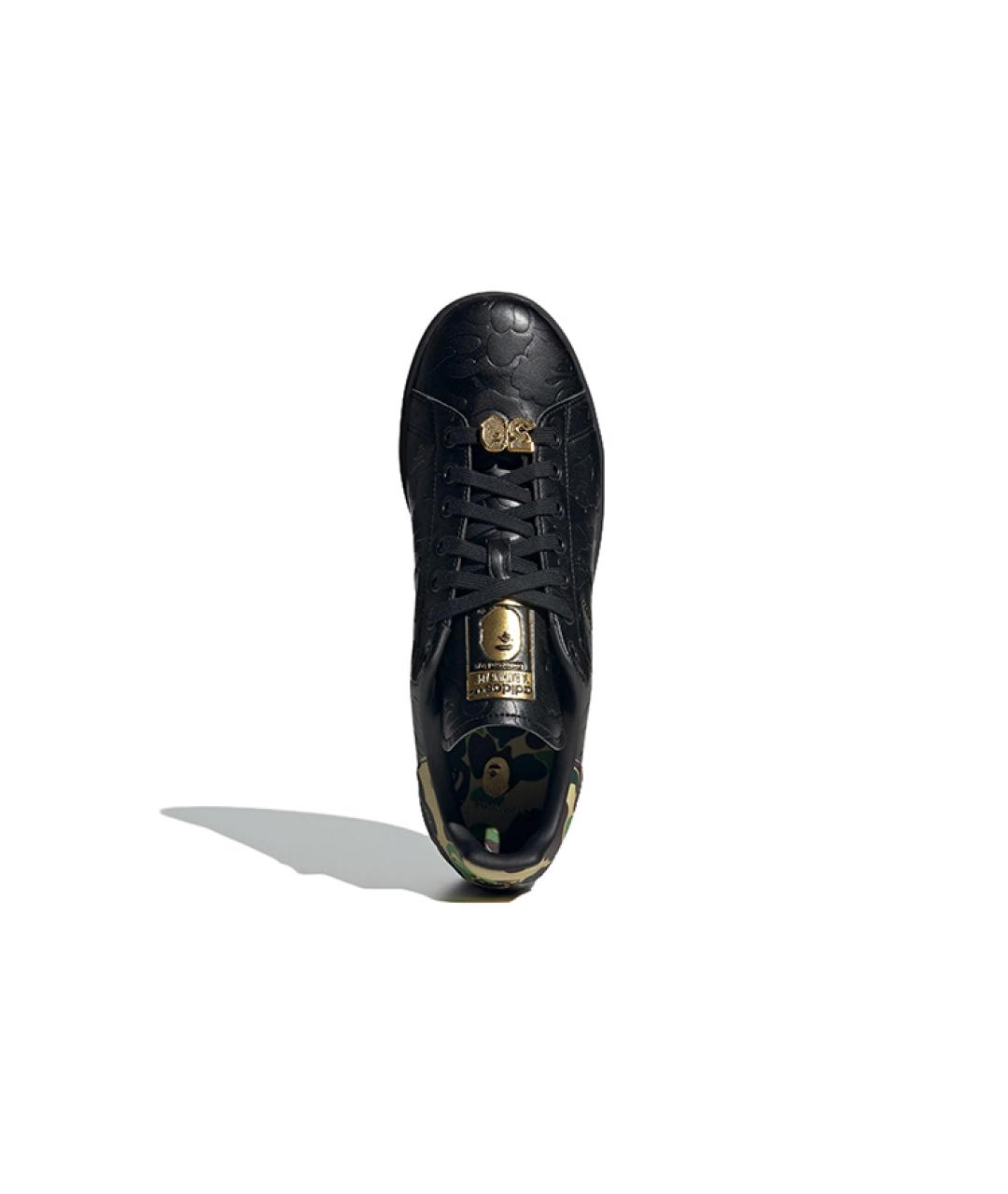 ADIDAS Черные кожаные низкие кроссовки / кеды, фото 5