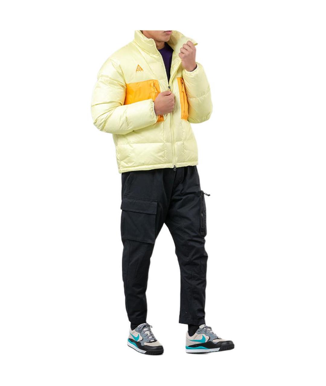 NIKE Желтый пуховик, фото 3