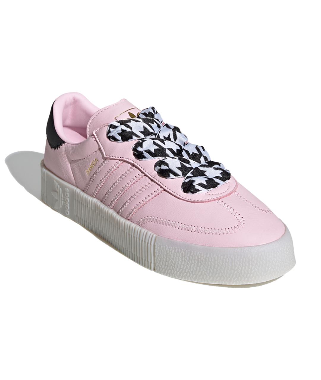 ADIDAS Розовые кожаные кеды, фото 3