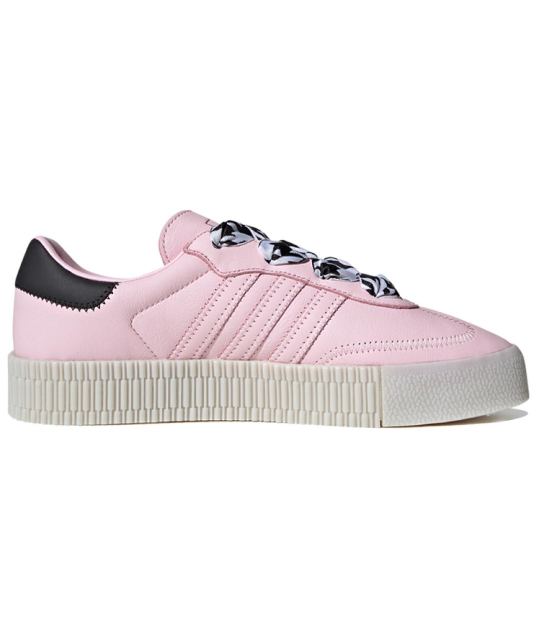 ADIDAS Розовые кожаные кеды, фото 2