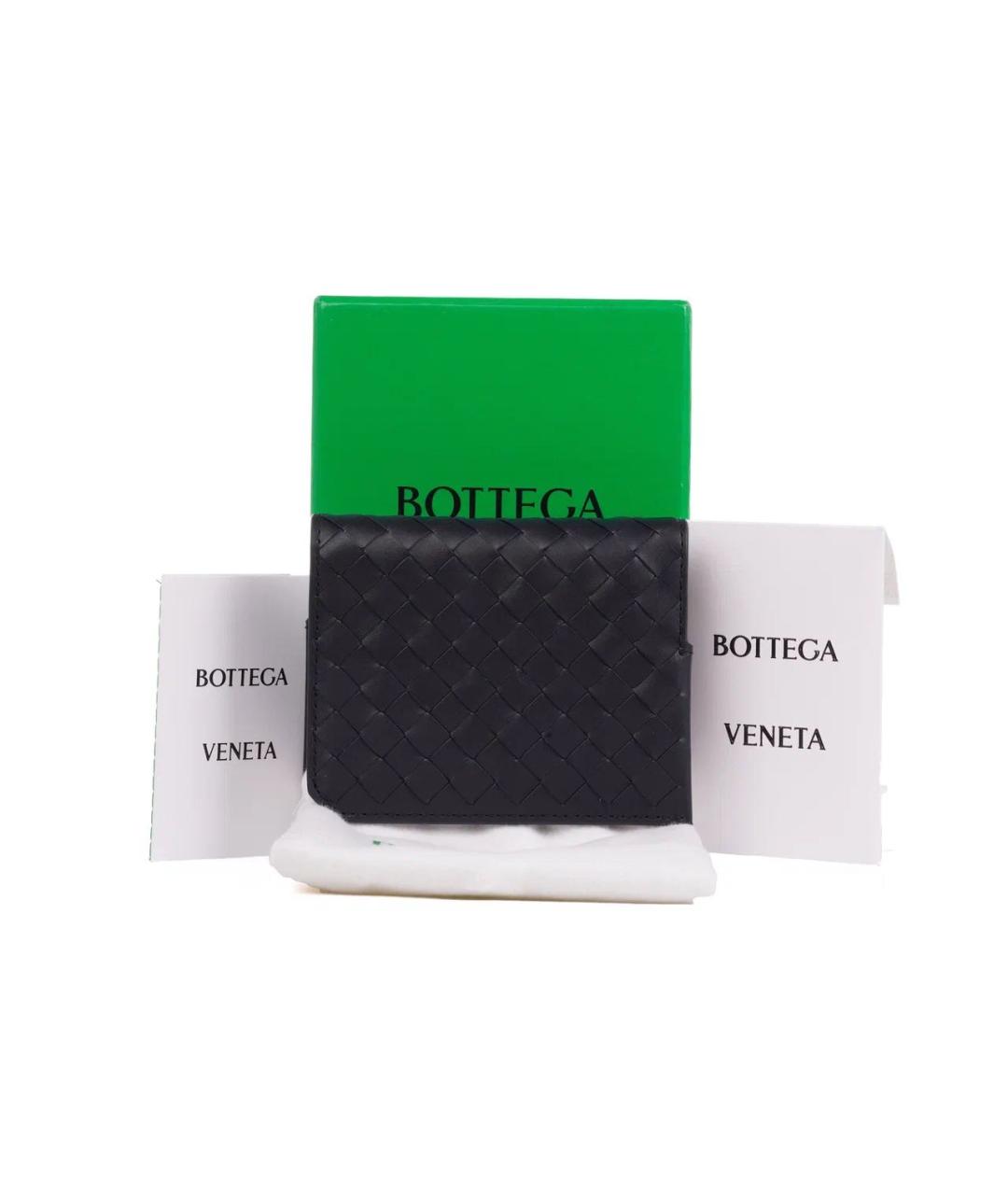 BOTTEGA VENETA Черный кожаный кардхолдер, фото 2