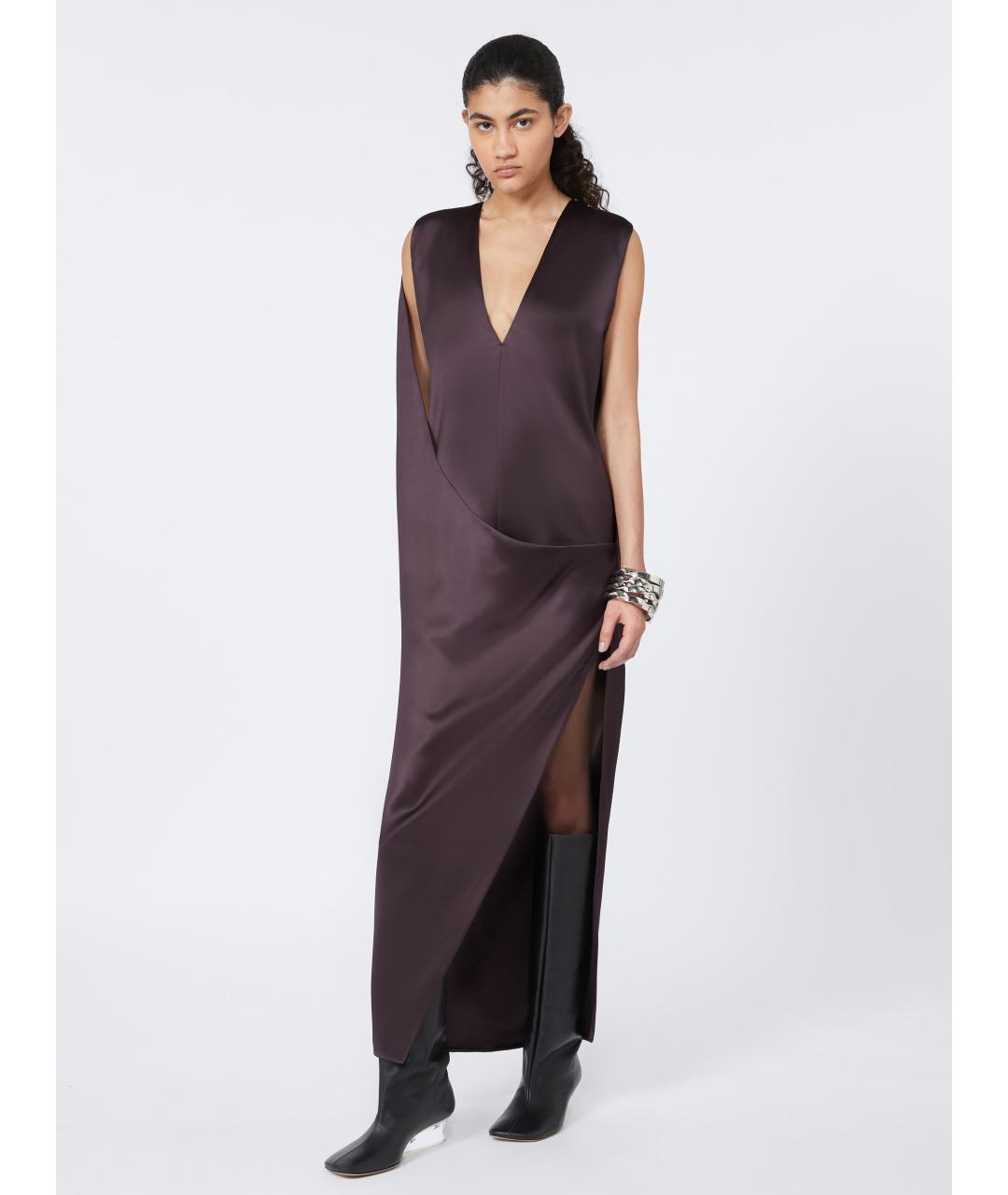 SPORTMAX Коричневое вискозное платье, фото 2