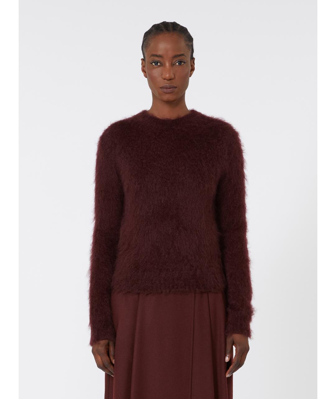 MAX MARA Бордовый шерстяной джемпер / свитер, фото 3