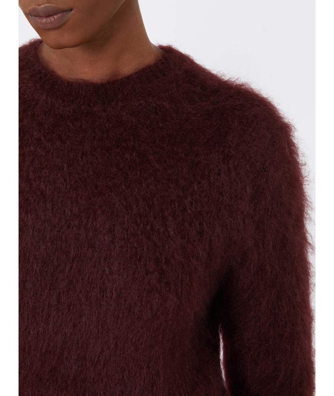 MAX MARA Бордовый шерстяной джемпер / свитер, фото 5
