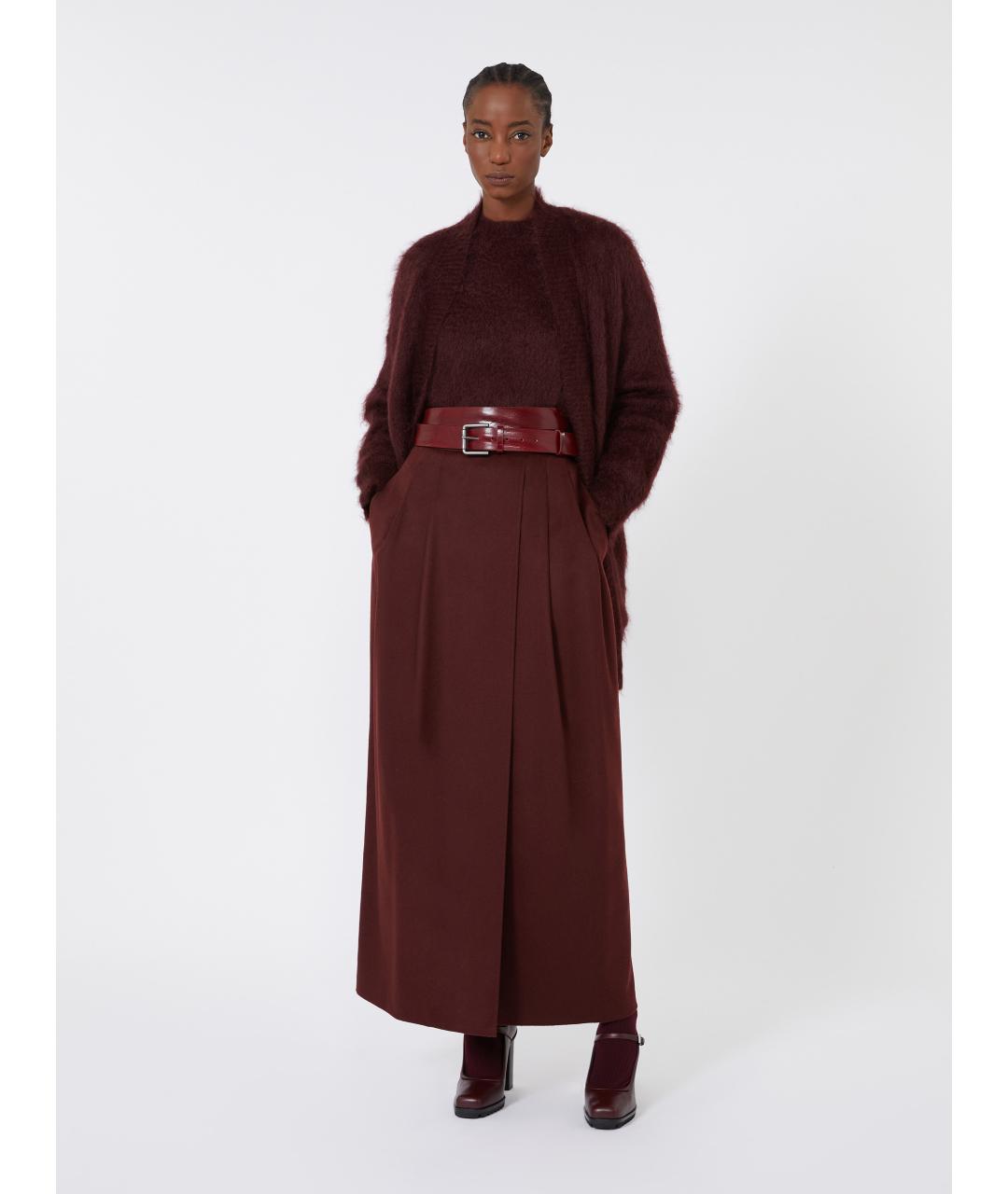 MAX MARA Бордовый шерстяной джемпер / свитер, фото 2